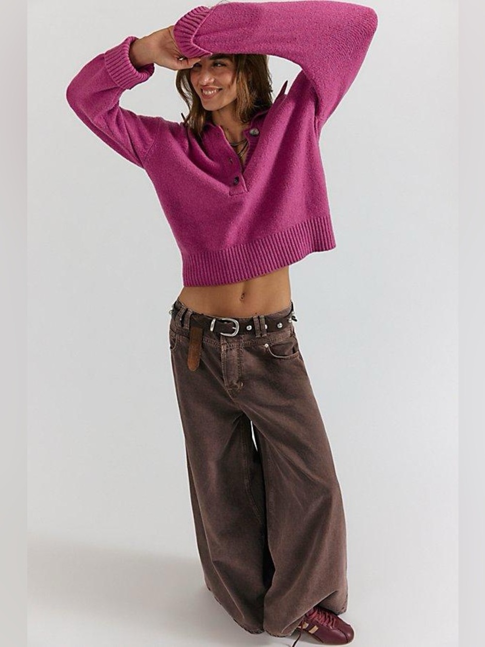 FREE PEOPLE Give And Take Wide-Leg Jeans
